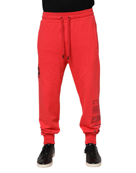 Dolce & Gabbana Rote Jogginghose aus Baumwolle für Herren