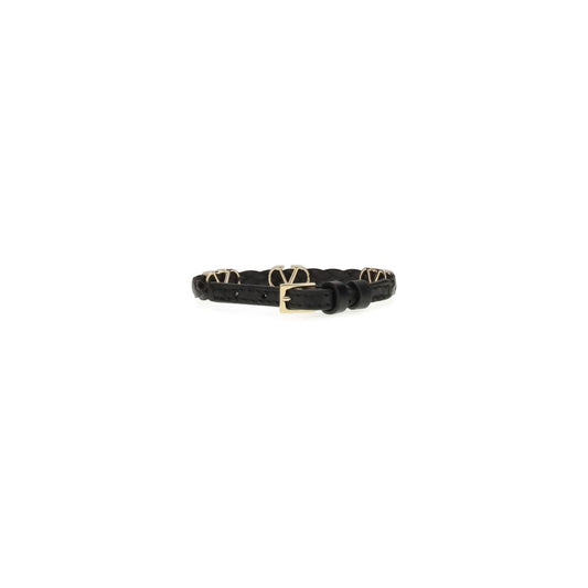 Valentino Garavani Armband aus schwarzem Kalbsleder (Bos Taurus)
