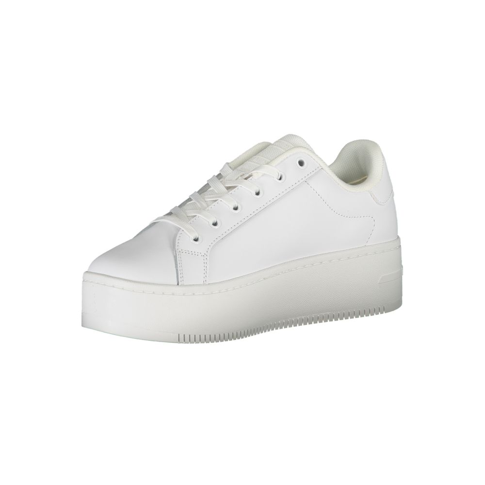 Tommy Hilfiger – Weiße Polyester-Sneaker