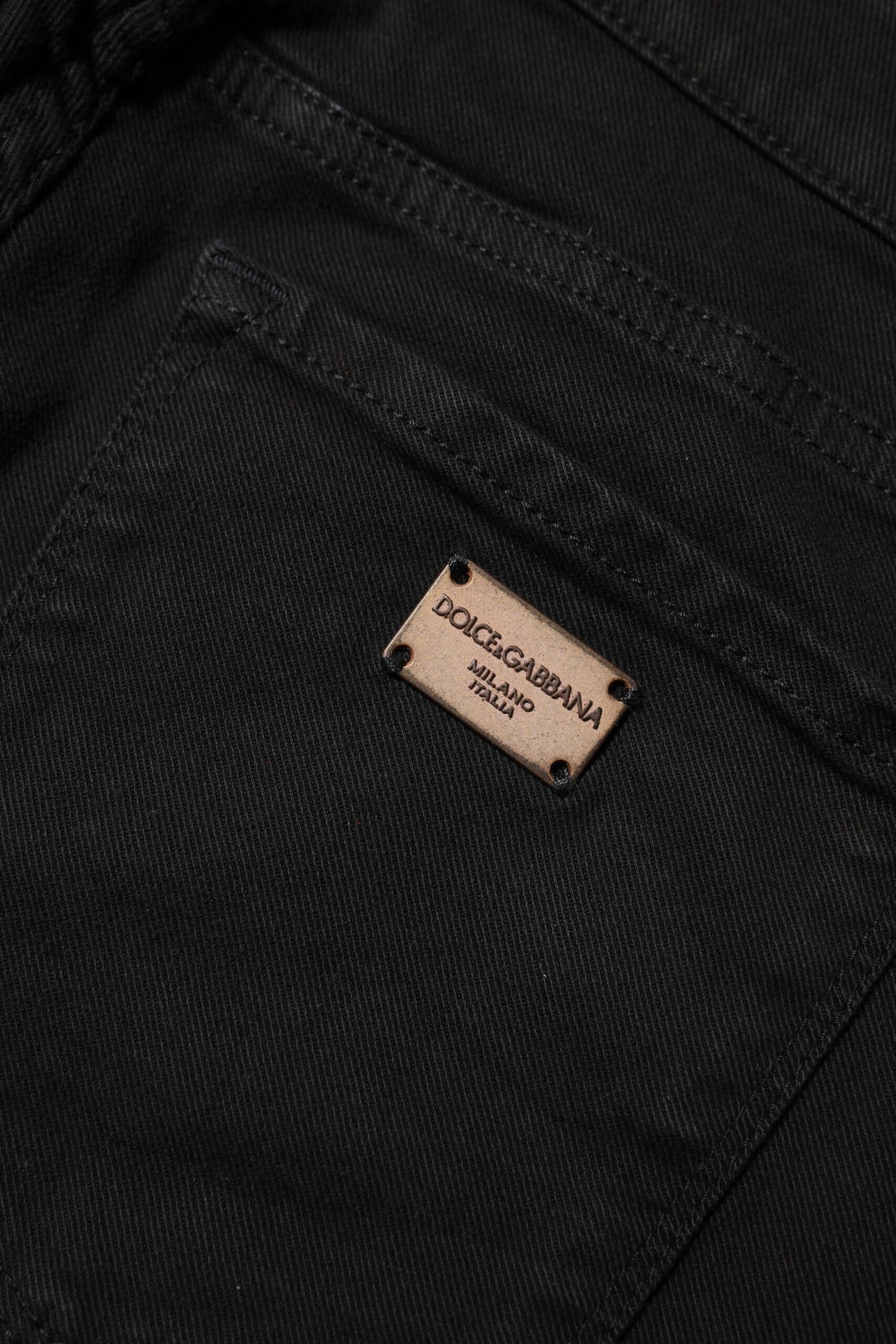 Dolce & Gabbana – Schwarze Skinny-Jeans aus Baumwolle mit mittlerer Taille