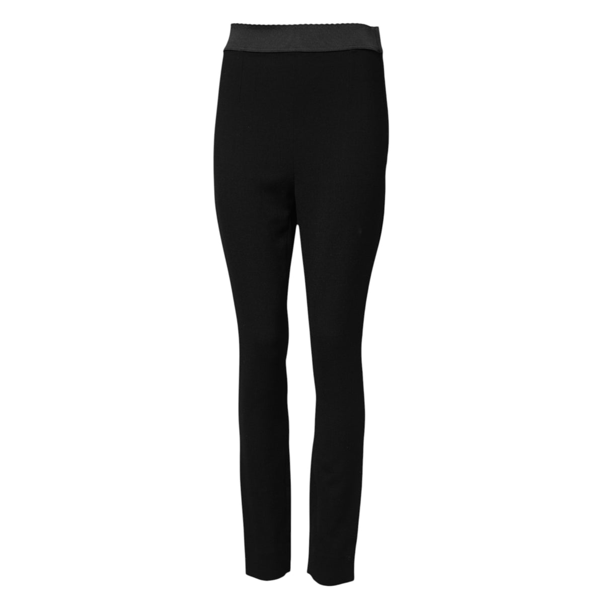 Dolce & Gabbana Schwarze Leggings aus Wolle mit Stretchanteil