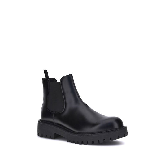 Prada Chelsea Boots aus schwarzem Kalbsleder (Bos Taurus)