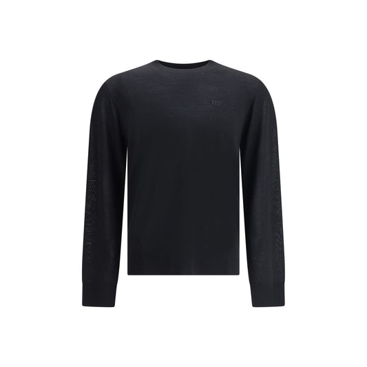 Dsquared² Black Fleece Wool Sweatshirt