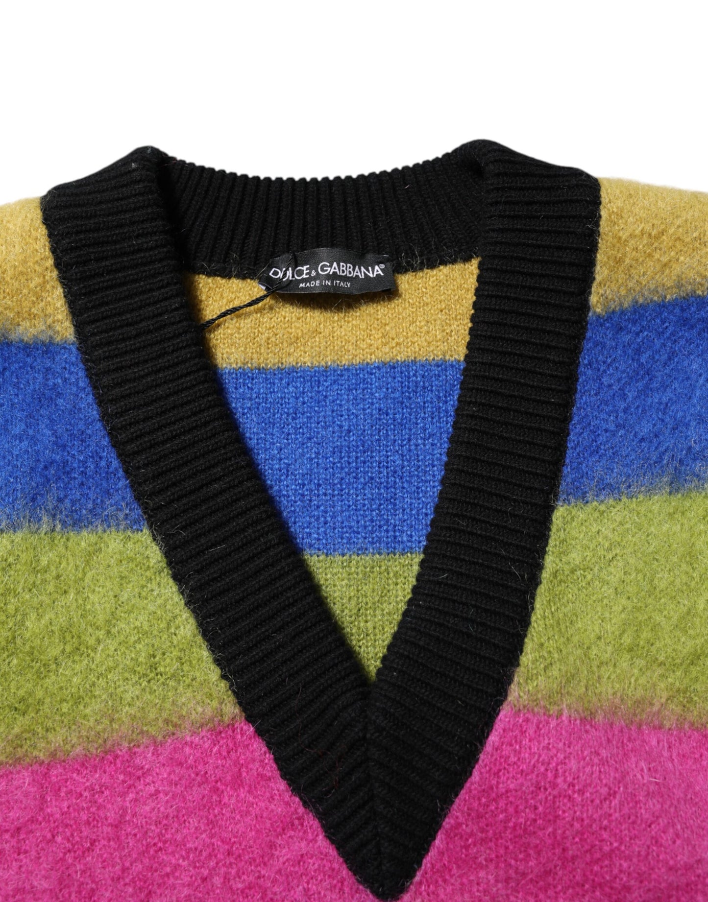 Dolce & Gabbana – Mehrfarbiger Pullover mit Glitch-Design