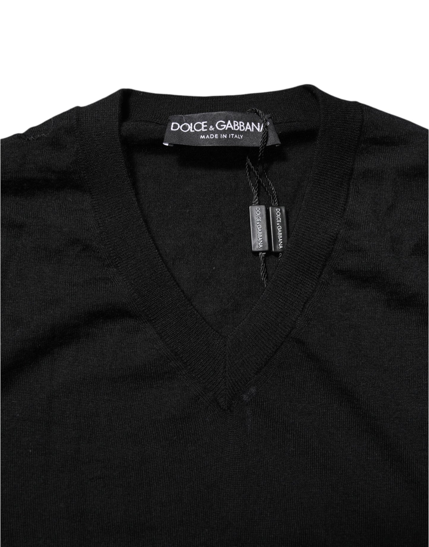 Dolce & Gabbana – Pullover mit Logo-Stickerei in Dunkelgrau