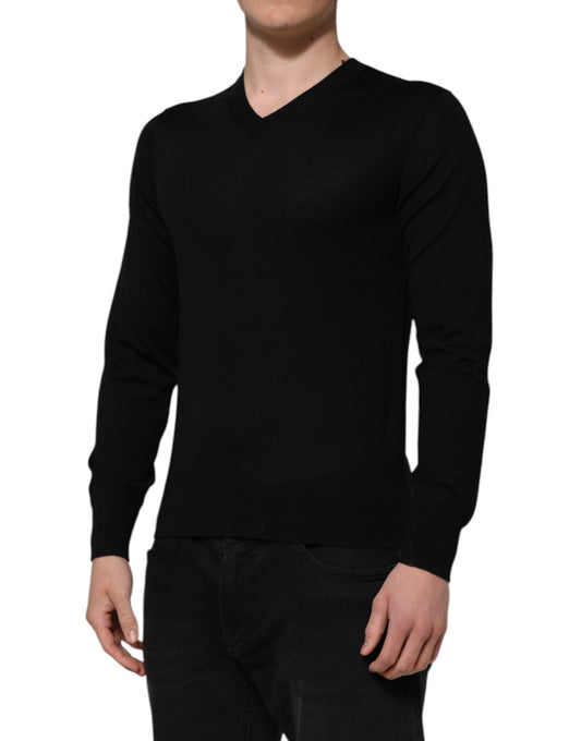Dolce & Gabbana – Pullover mit Logo-Stickerei in Dunkelgrau
