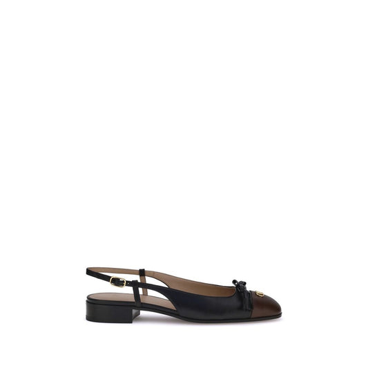 Valentino Garavani Ballerinas aus schwarzem Ziegenleder