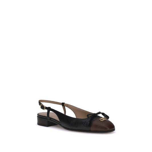 Valentino Garavani Ballerinas aus schwarzem Ziegenleder