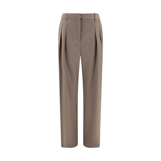 Loulou De Saison Bicolor Fleece Wool Flared Pants