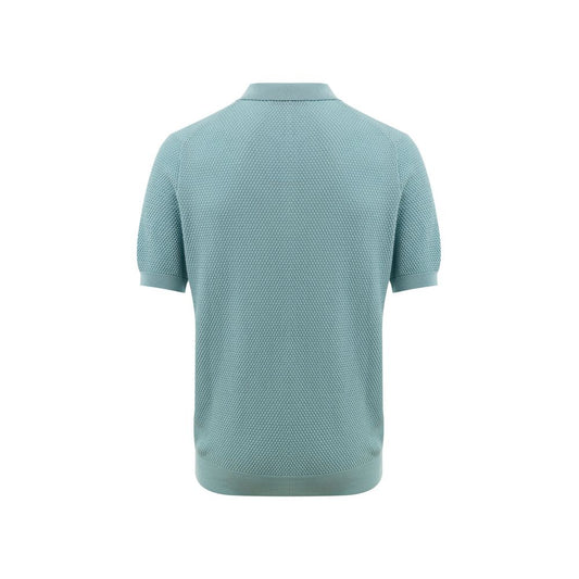 Gran Sasso Poloshirt aus blauer Baumwolle