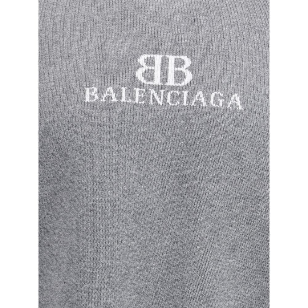 Balenciaga Graues Baumwoll-Sweatshirt
