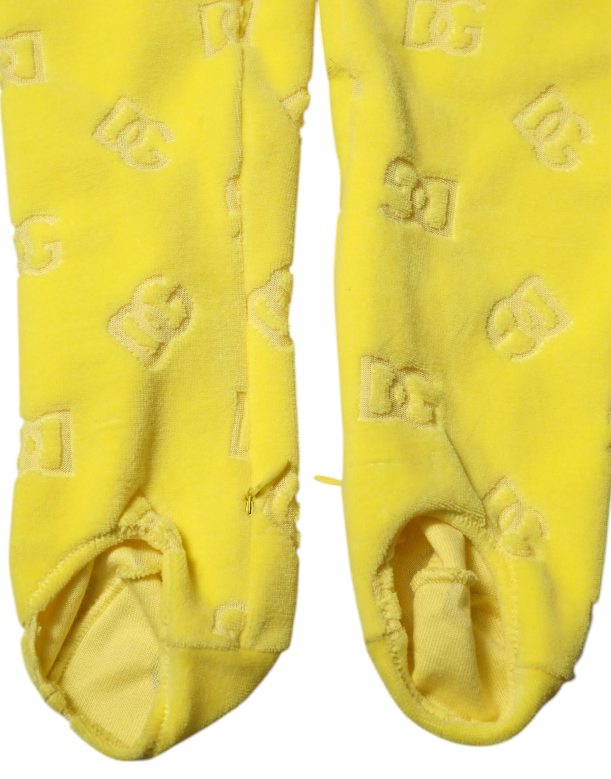 Dolce & Gabbana – Schmal geschnittene Leggings mit gelbem Logo