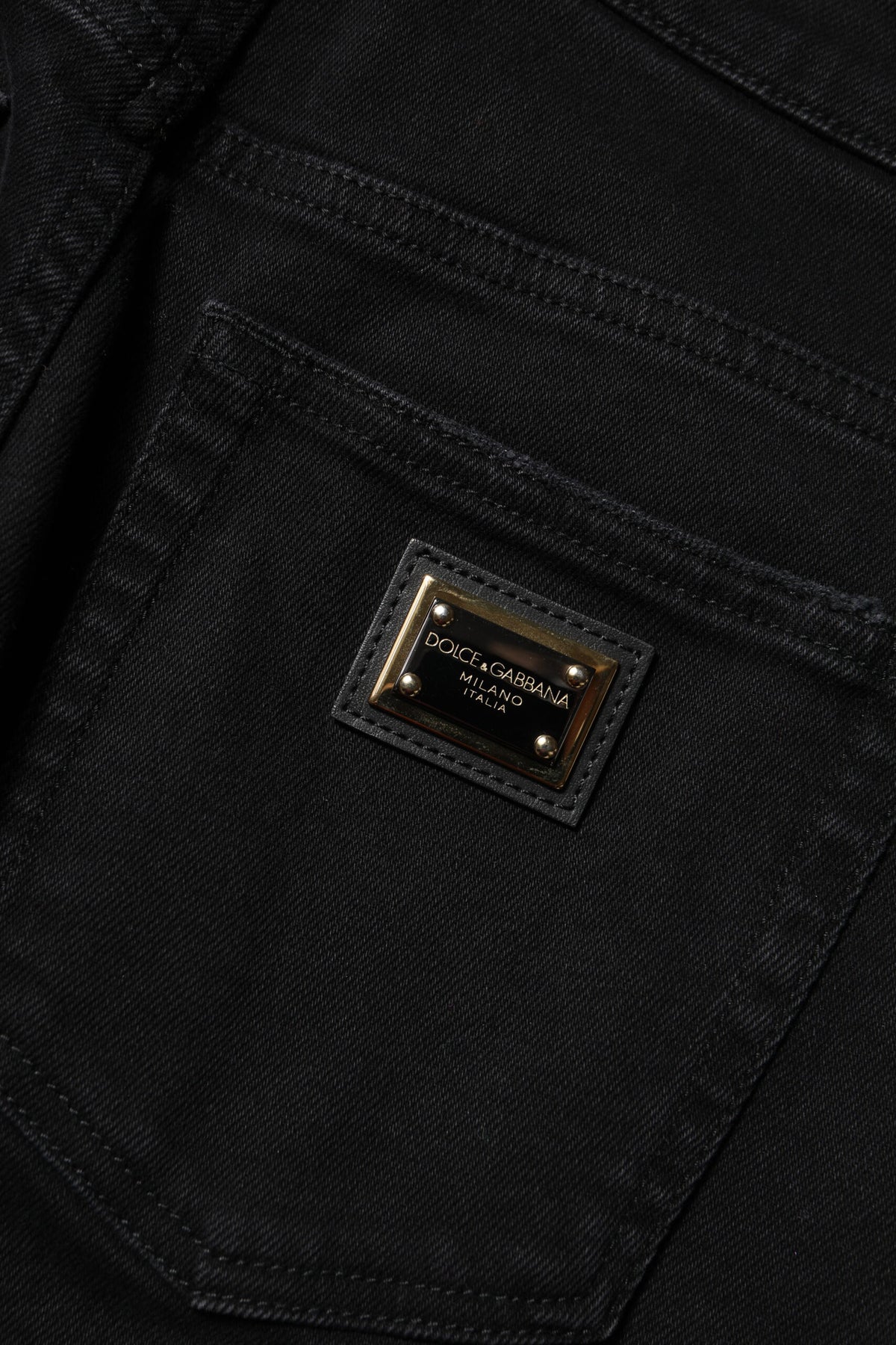 Dolce & Gabbana – Schwarze Boyfriend-Jeans aus Baumwoll-Schlagjeans