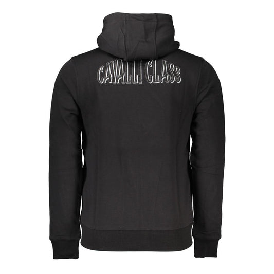 Cavalli Class Schwarzer Baumwollpullover für Herren
