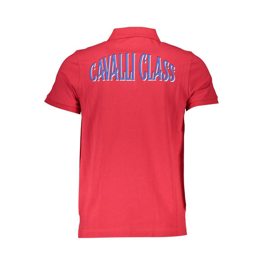 Rotes Poloshirt aus Baumwolle der Cavalli Class
