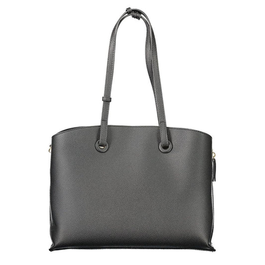 Mario Valentino Schwarze Polyethylen-Damenhandtasche