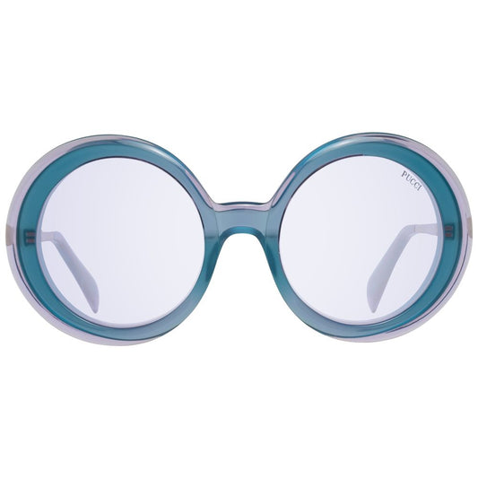 Emilio Pucci Türkisfarbene Sonnenbrille aus Metall und Kunststoff