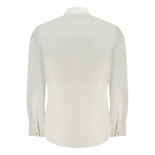 Hugo Boss White Cotton Men Shirt