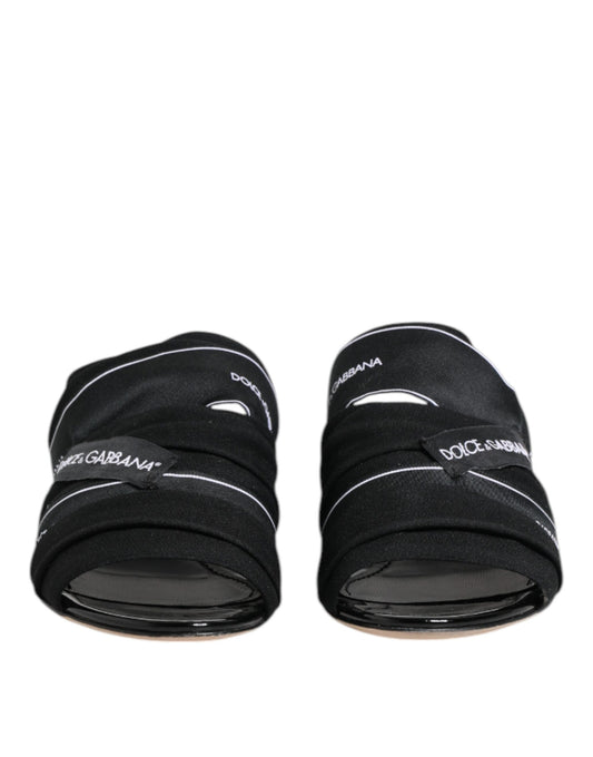 Dolce & Gabbana – Schwarze Slipper-Sandalen