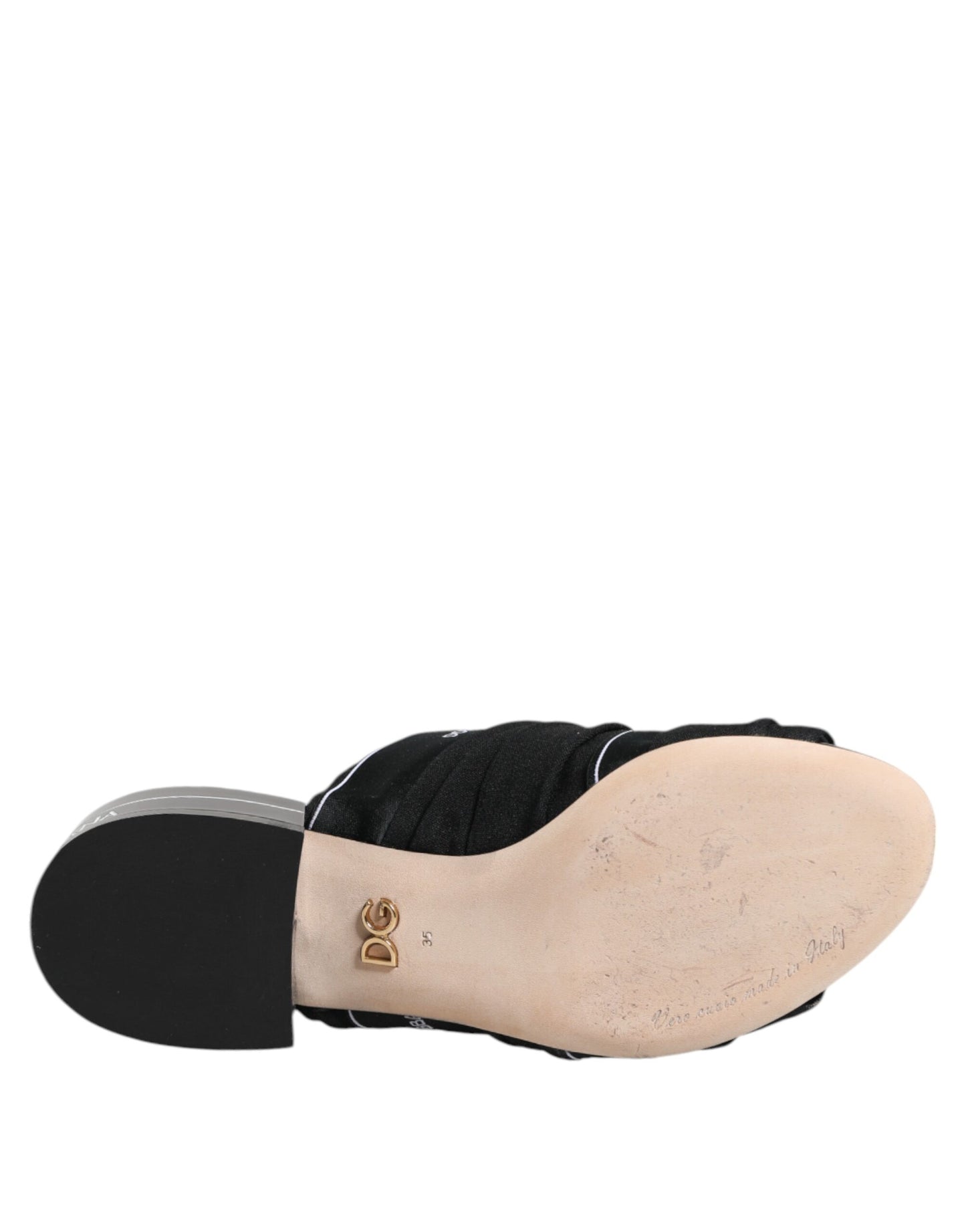 Dolce & Gabbana – Schwarze Slipper-Sandalen