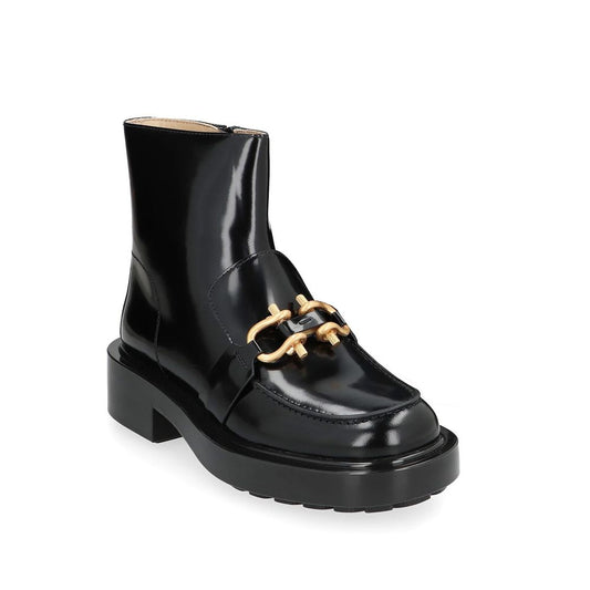 Bottega Veneta Stiefeletten aus schwarzem Kalbsleder
