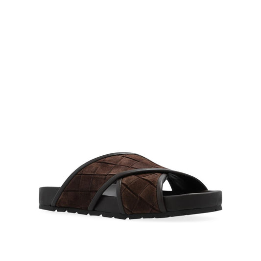Bottega Veneta Sandalen aus braunem Lammleder
