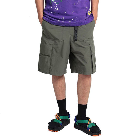 Off-White Grüne Cargo-Shorts aus Polyamid
