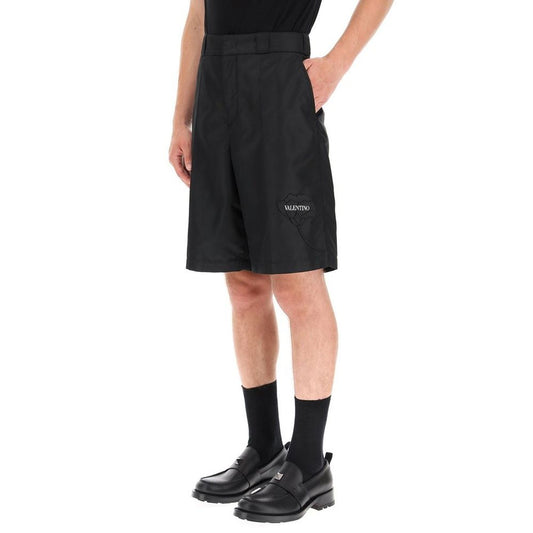 Valentino – Bermudashorts mit Blumenstickerei
