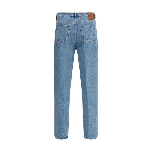 Valentino Blaue Baumwoll-Jeans mit geradem Bein