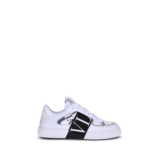 Valentino Garavani Weiße Gummi-Sneaker mit niedrigem Schaft