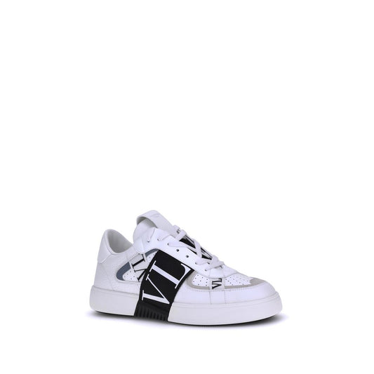 Valentino Garavani Weiße Gummi-Sneaker mit niedrigem Schaft