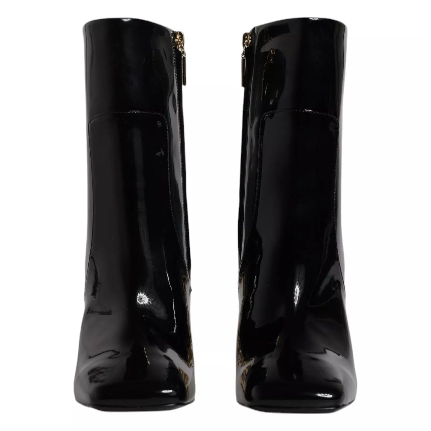 Dolce & Gabbana – Schwarze Jackie-Stiefel aus Leder mit halbhoher Wadenhöhe