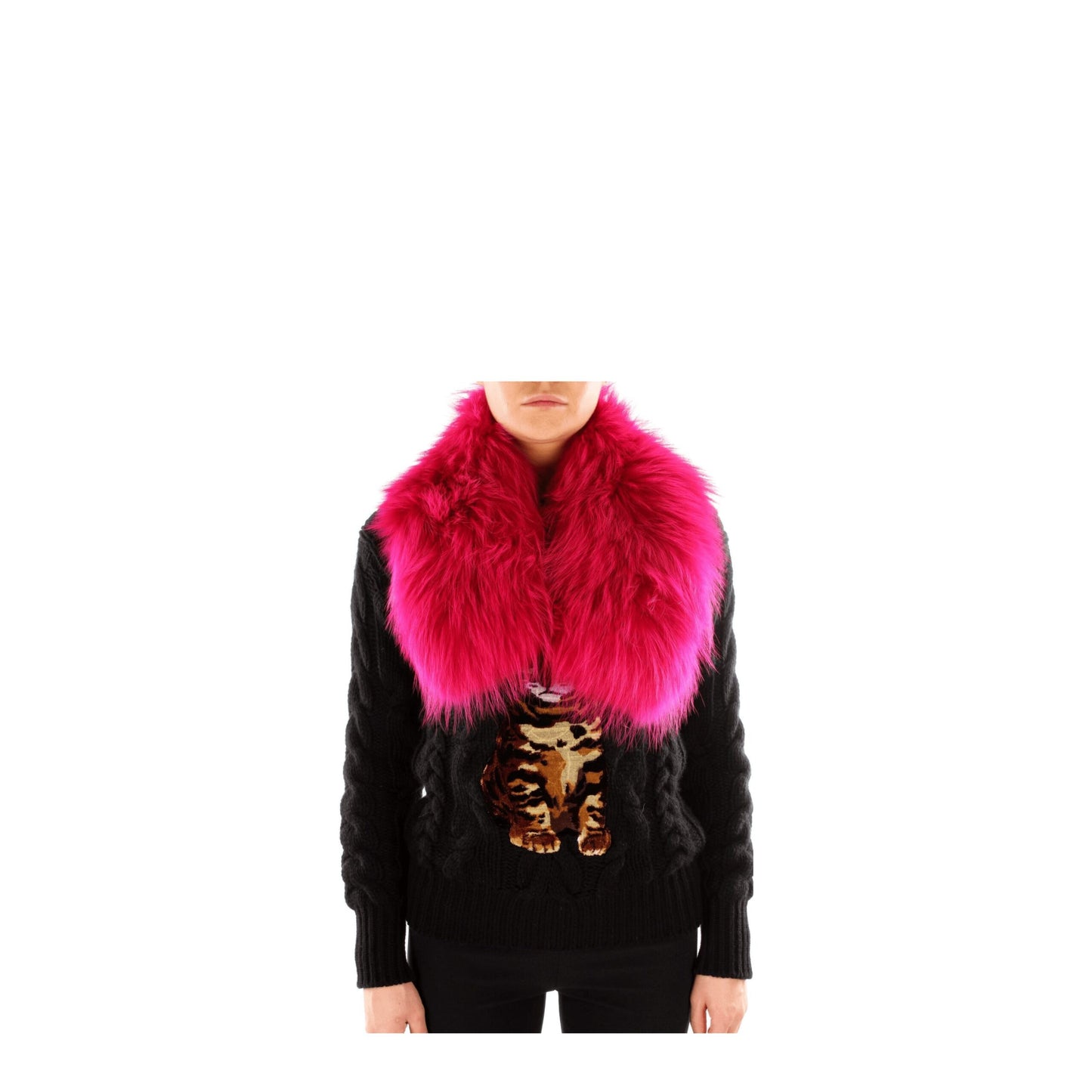 Herr Frau Hemd Rosa Pelz-Foulard