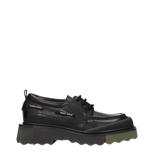 Off-White Slip-On-Loafer aus schwarzem Leder