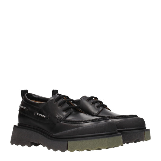 Off-White Slip-On-Loafer aus schwarzem Leder