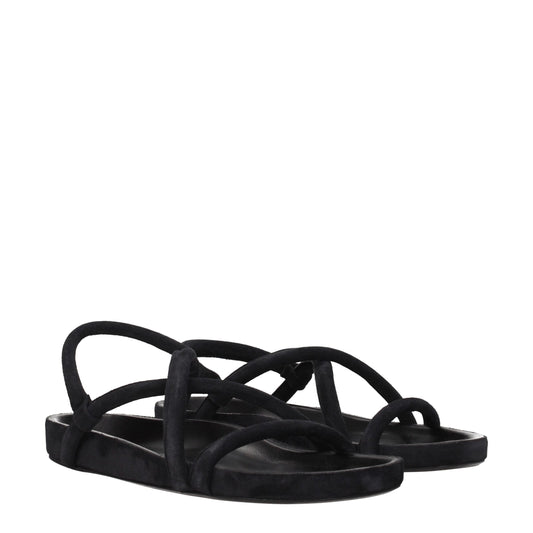 Isabel Marant – Flache Sandalen aus schwarzem Leder