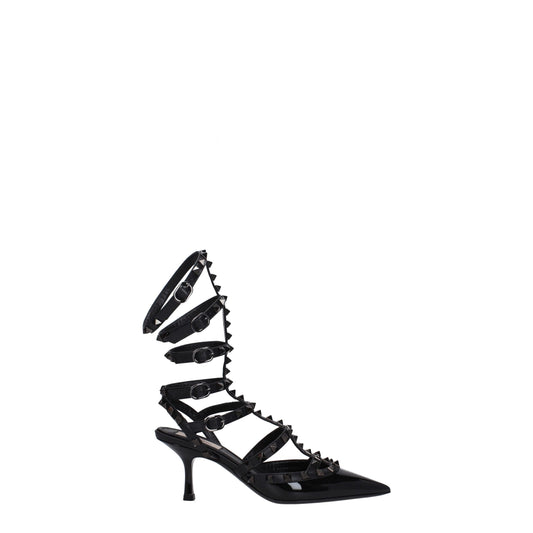 Valentino Garavani Sandalen mit Stiletto-Absatz aus schwarzem Leder