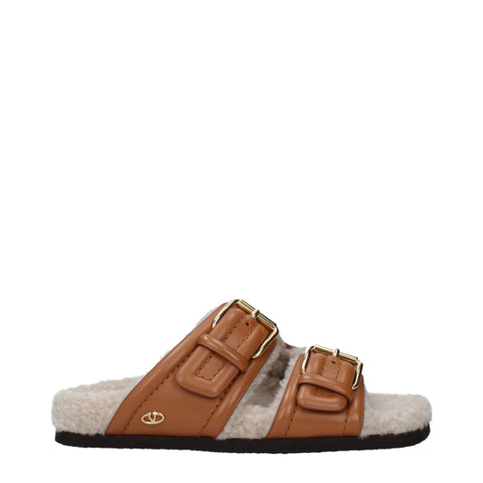 Valentino Garavani – Hausschuhe aus braunem Leder