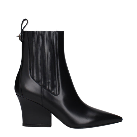 Valentino Garavani – Schwarze Lederstiefeletten