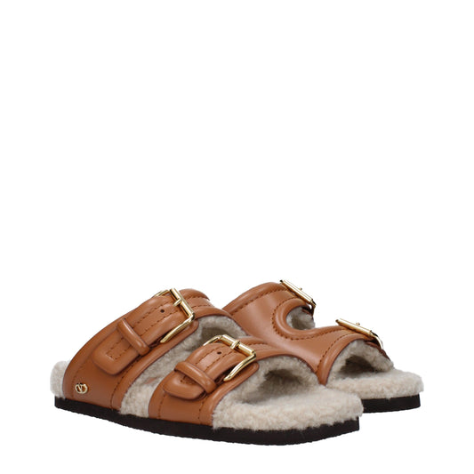 Valentino Garavani – Hausschuhe aus braunem Leder