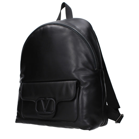 Valentino Garavani Schwarze Lederrucksäcke