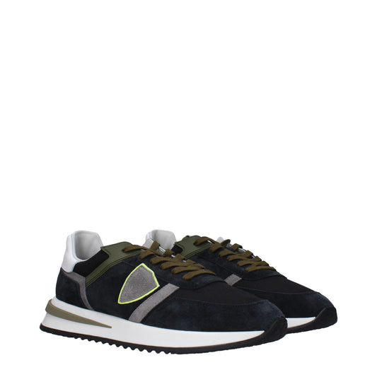 Philippe Model – Sportliche Sneakers aus blauem Leder