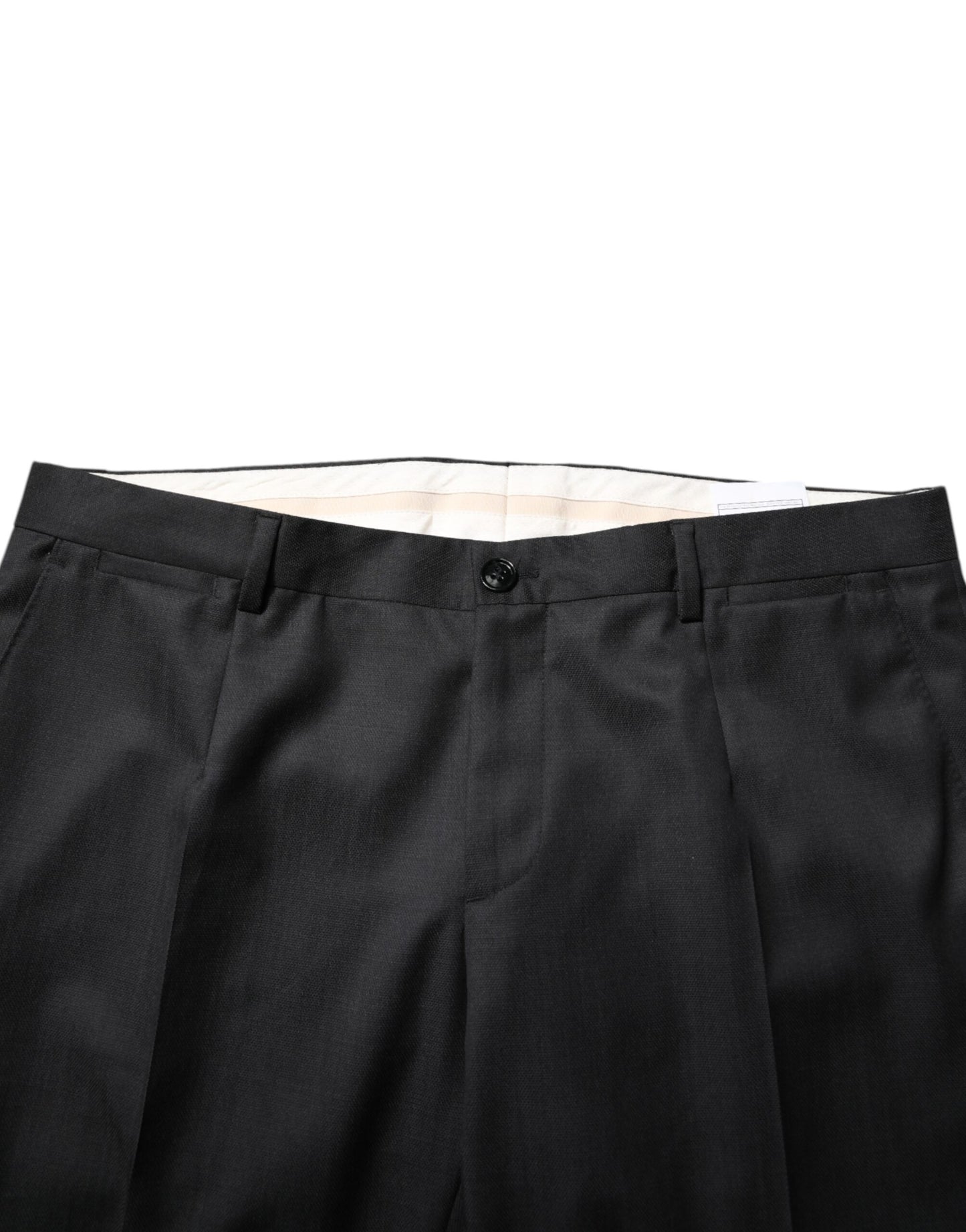 Dolce & Gabbana – Einreihiger, zweiteiliger Anzug aus dunkelgrauer Wolle