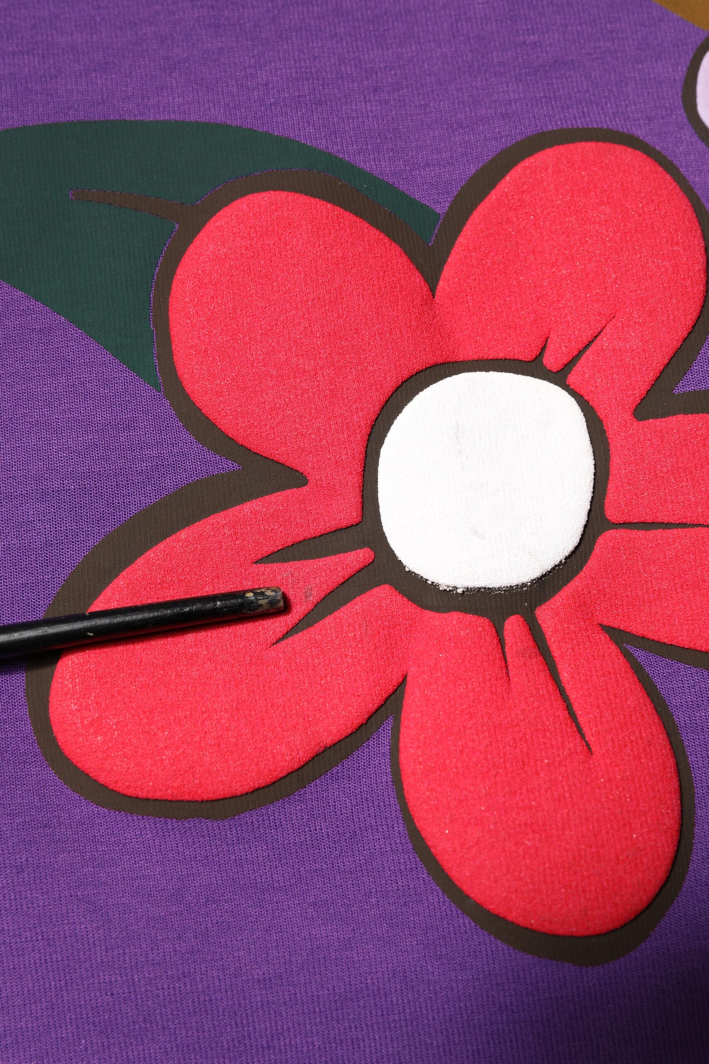 Dolce & Gabbana – Lilafarbenes, langärmliges Baumwolltop mit Blumendruck