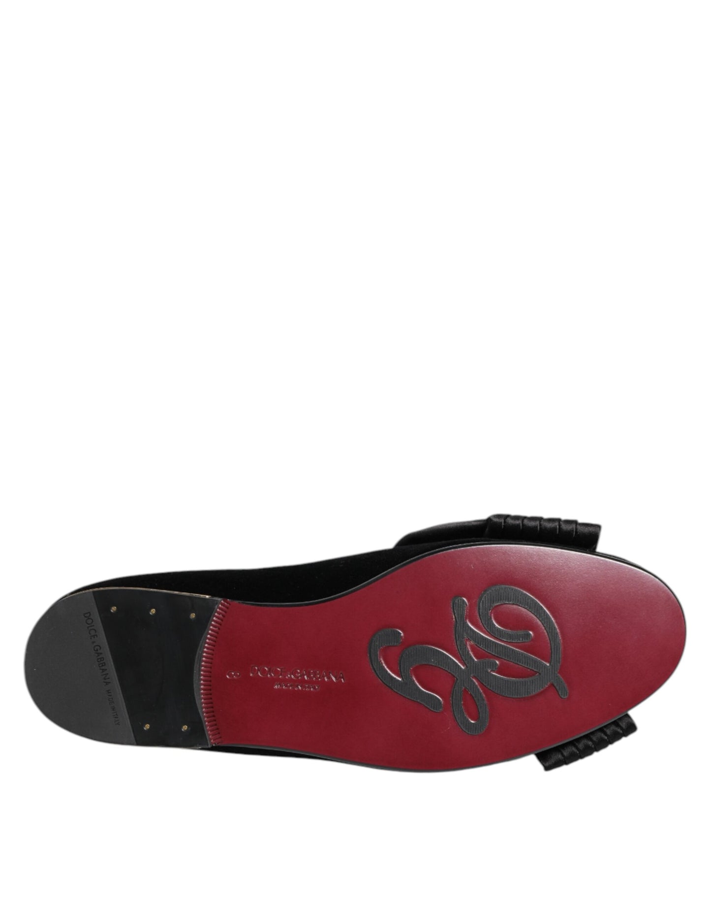 Dolce & Gabbana – Schwarze VATICANO-Slipper mit Kristallband