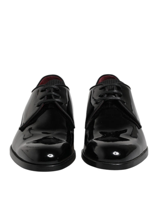Dolce & Gabbana – Derby-Schuhe aus schwarzem Leder für Herren