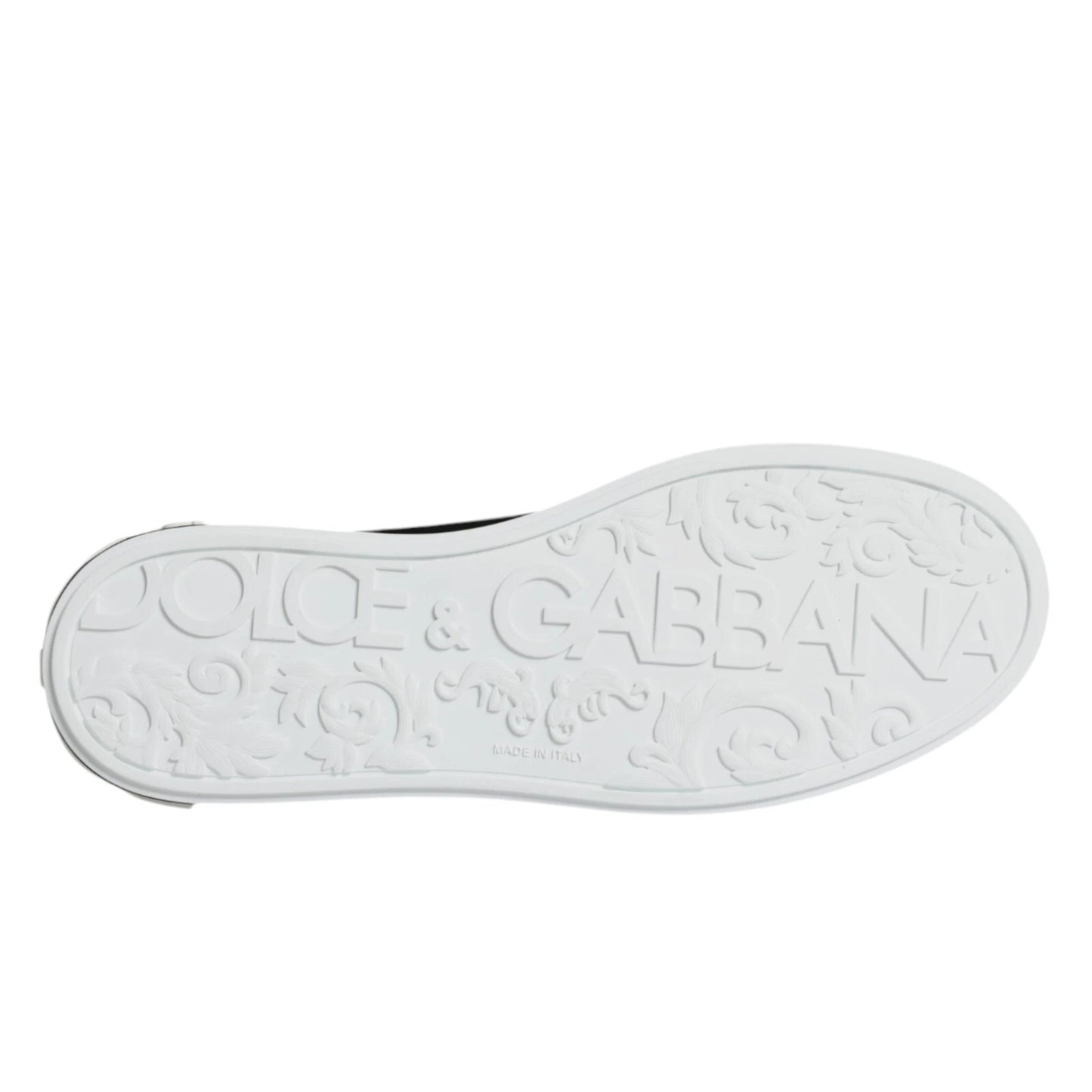 Dolce & Gabbana – Portofino-Sneakers aus schwarzem Kalbsleder