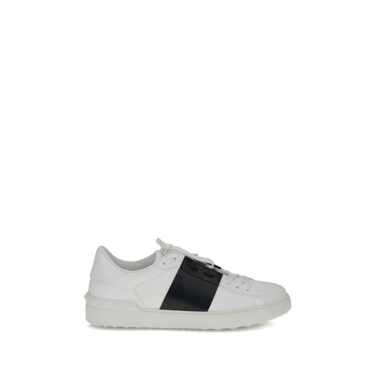 Valentino Garavani Weiße Kalbsleder-Sneaker Bos Taurus mit niedrigem Schaft
