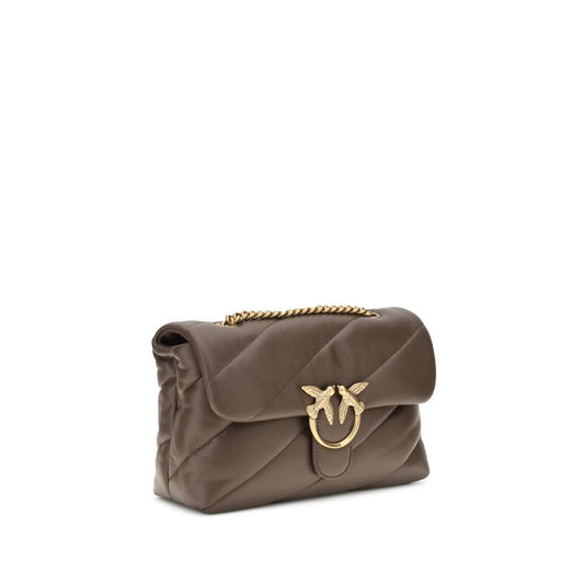 PINKO Schultertasche aus braunem Kalbsleder (Bos Taurus)