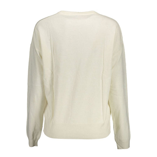 U.S. POLO ASSN. White Fabric Women's Sweater
